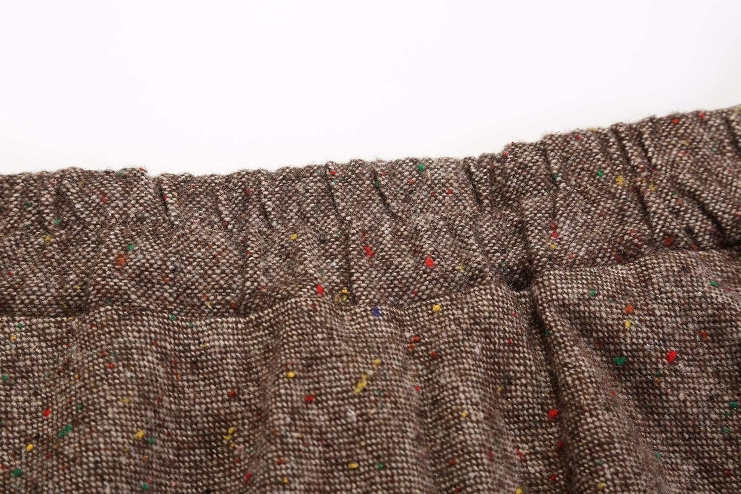 Ylingjun Womens Warm Wool Midi Skirts Winter Fall High Elastic Waist A line Flared Woolen Skirts - Image 4