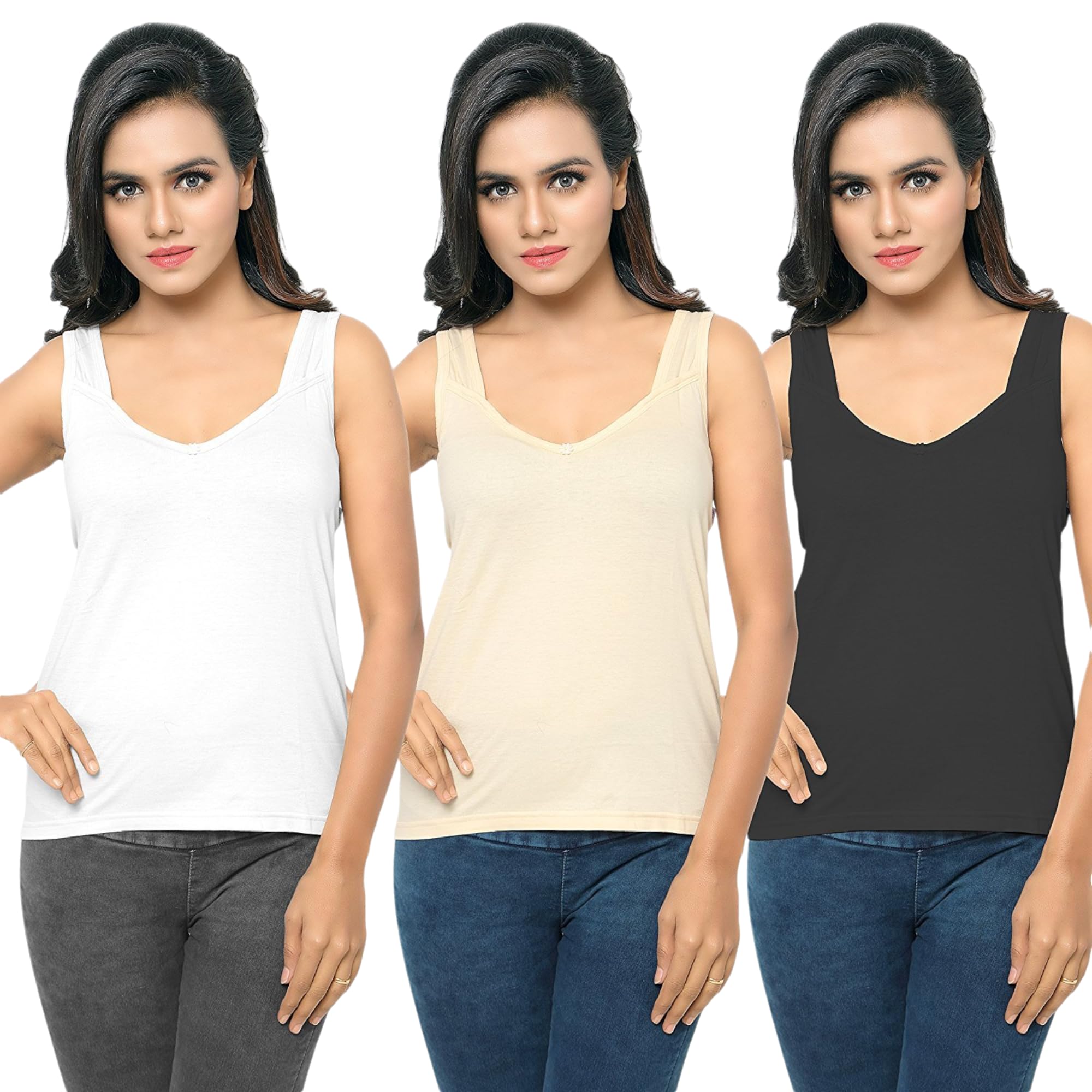 satyam nighties Combo of 3 Pure Cotton Inner for Tops – The Ultimate Comfort and Style for Everyday Wear-picture-31