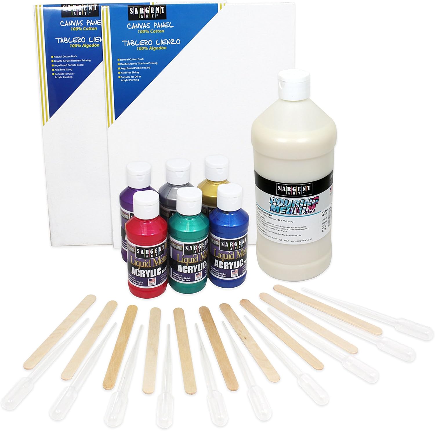 Sargent Art Acrylic Paint Pouring Kit, Assorted