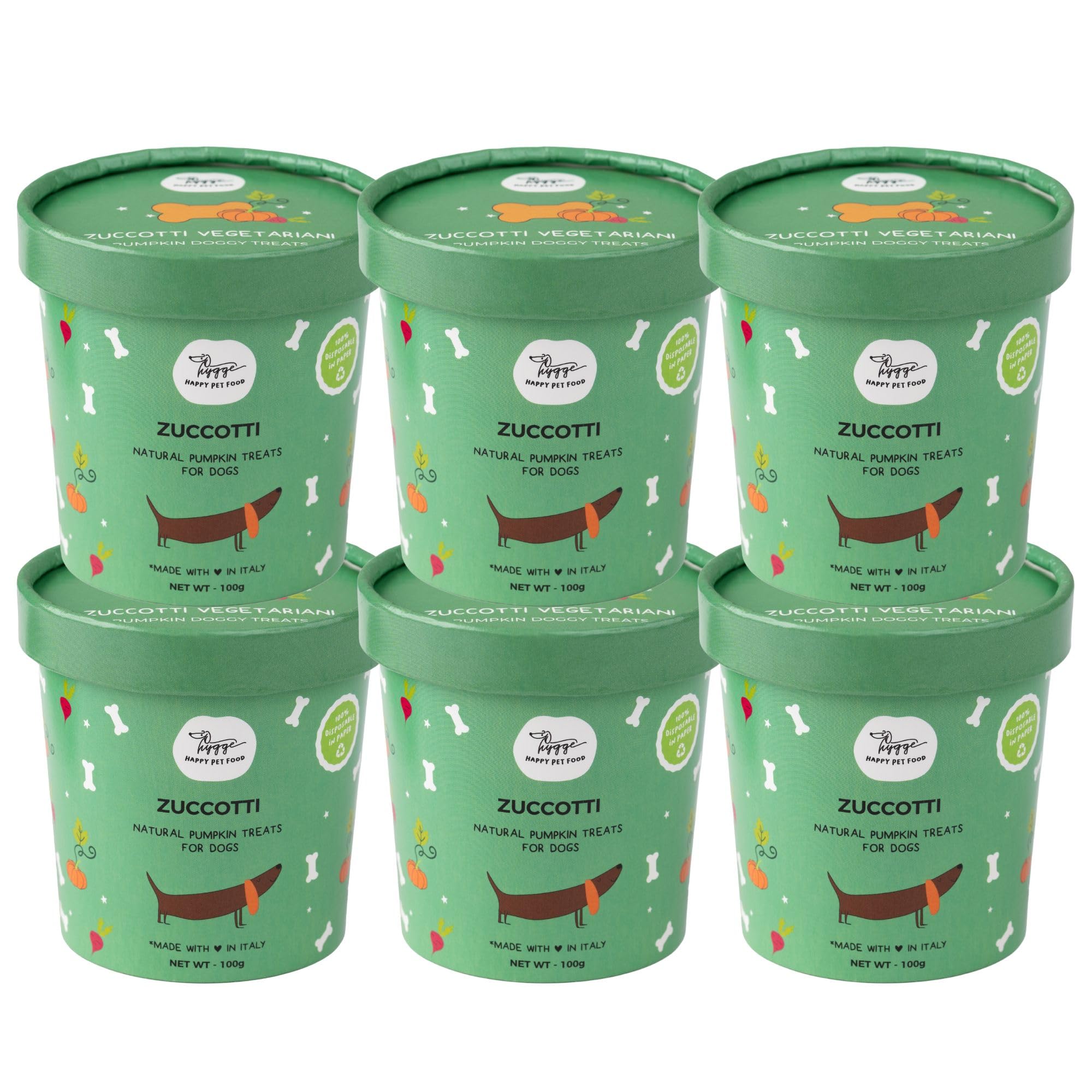 Hundesnacks | natürliche Hundekekse mit Kürbisgeschmack | für alle Altersgruppen | Hundekekse geeignet für empfindliche Magen | nachhaltig und nahrhaft | 6er Pack | 900g | Hygge Dog