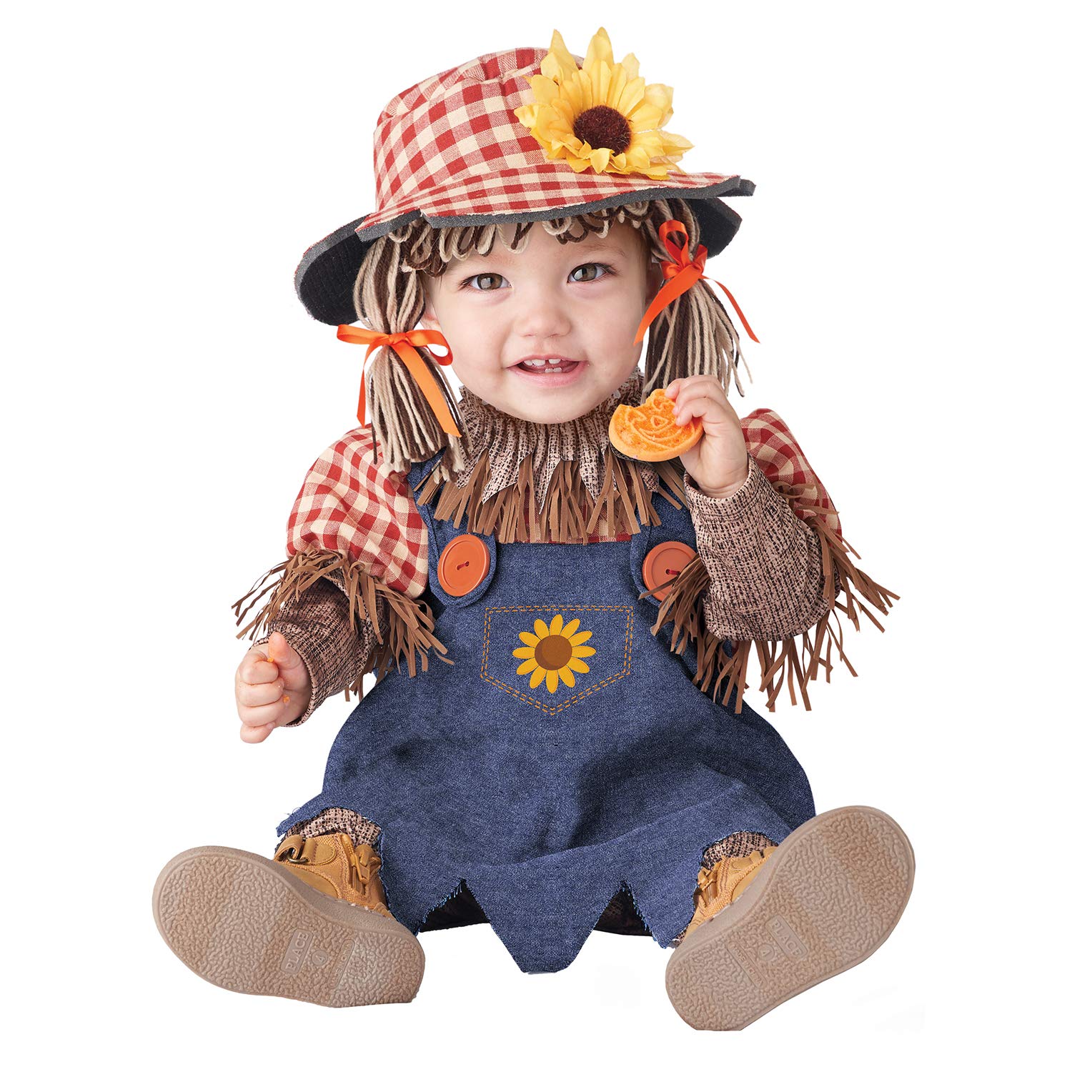 Scarecrow Infant Costume - 6-12 Months, Wizard Of Oz Inspired Romper With Headpiece