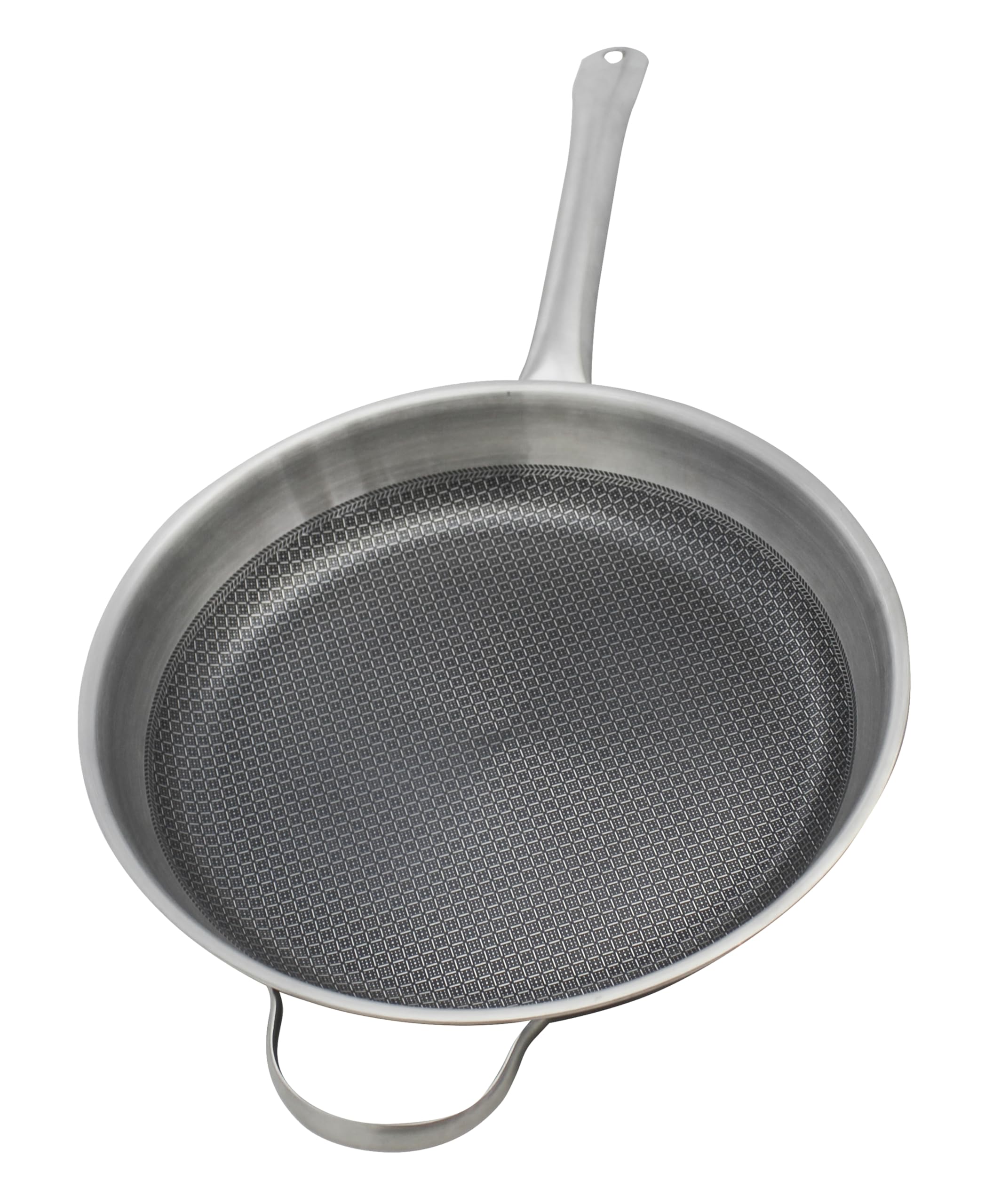 ELO Bratpfanne Relief Solution 32 cm, Edelstahl - Induktion, antihaft | Gegengriff, Edelstahl Mehrschicht, backofenfest, Kratzfeste PFAS-freie ELODUR® Select Antihaftversiegelung