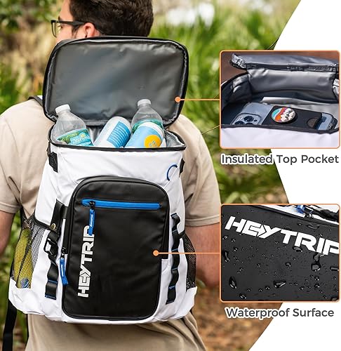 Miniatura 7 de Heytrip Mochila enfriadora de 3654 latas con aislamiento impermeable para 20 horas de retención de frío, enfriador a prueba de fugas con correa de