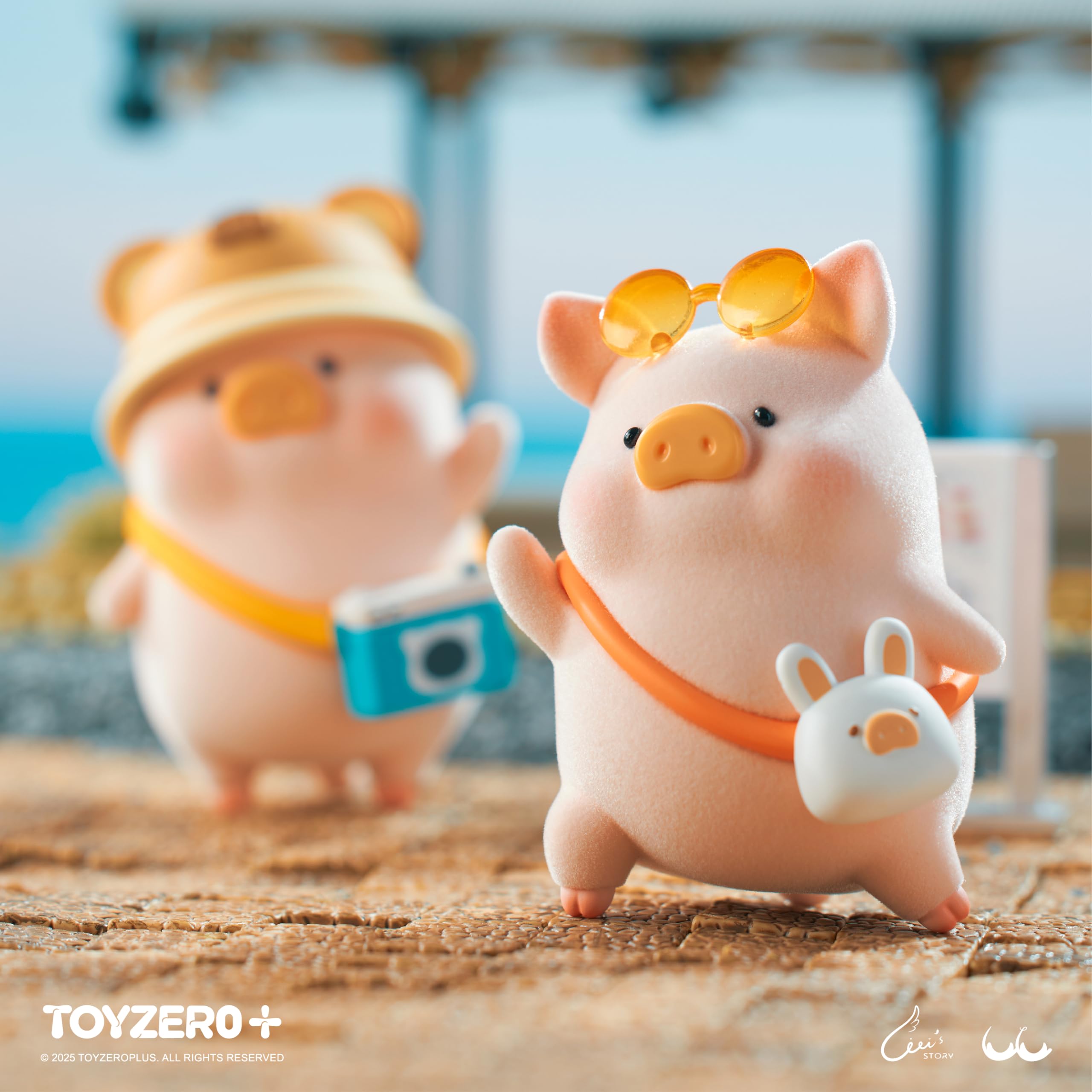 TOYZERO + Lulu The Piggy Blind Box Figuras – 8 cajas ciegas de la serie de viajes, caja misteriosa, lindas figuras de animales, juguetes coleccionables, decoración de escritorio para el hogar, regalos