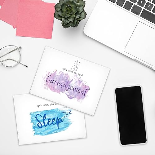 Miniatura 4 de 12 sobres abiertos cuando, sobre colorido, regalo para salir de casa, regalo para estudiantes universitarios amigos de larga distancia-XF-002