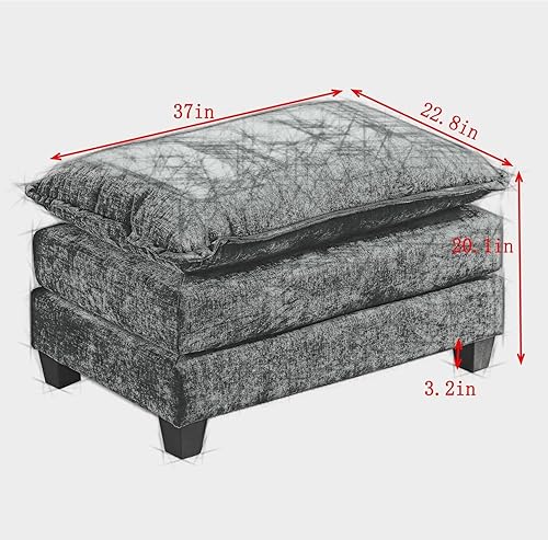 Miniatura 3 de Modernos y acogedores sofás seccionales para sala de estar, cómodos sofás seccionales verdes, sofá para sala de estar, sofás y sofás (negro,