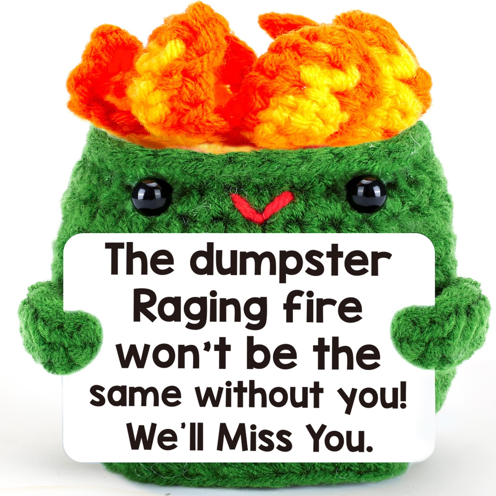 Positive Crochet Dumpster Emotional Fire Thank You Gifts Christmas Appreciation Gifts for Women Men Birthday Chaos Coordinator Boss Staff Office Retirement Gift for Woman Going Away Farewell Coworkers
