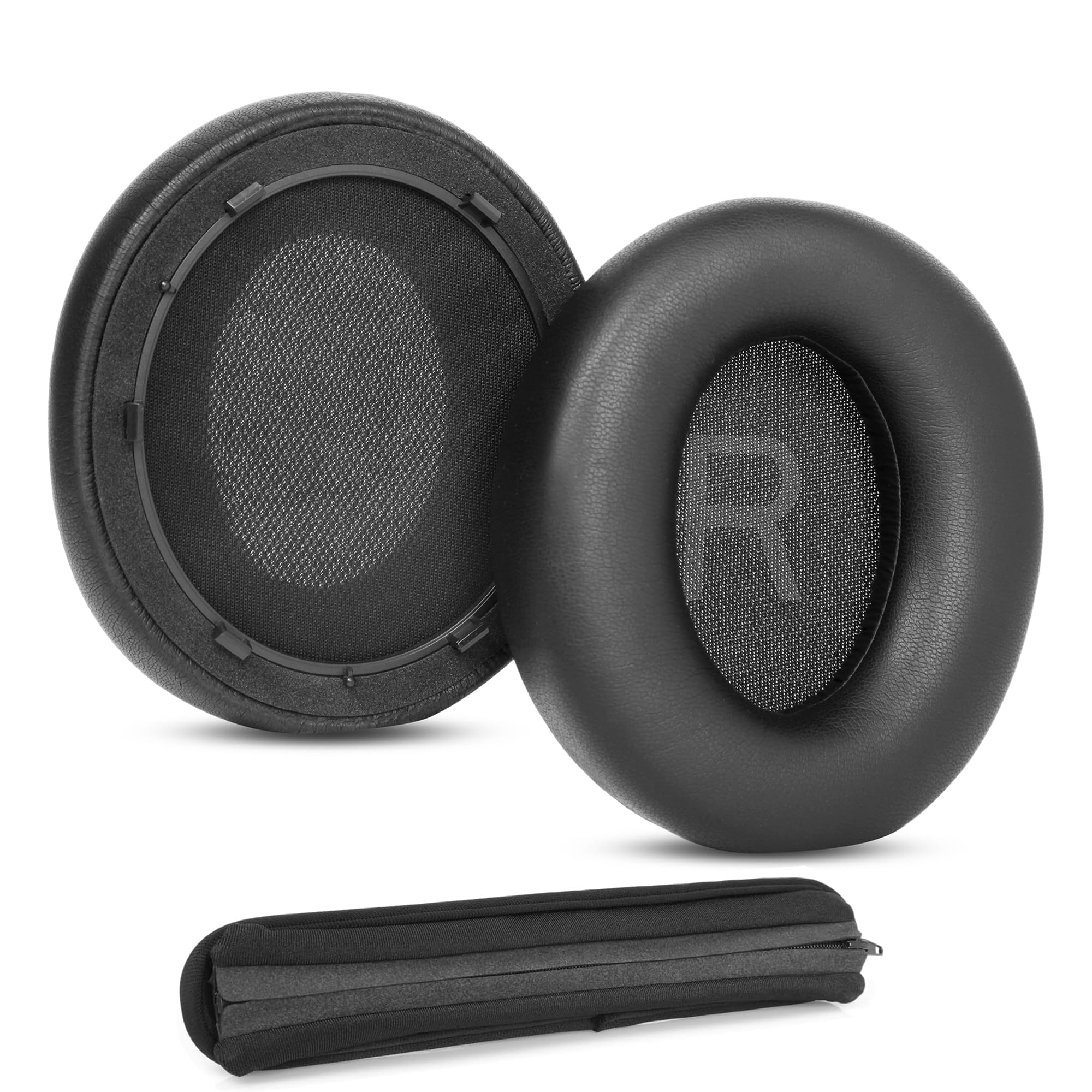 Soundcore Space Q45 Earpads and Headband Cover Compatible with Soundcore by Anker Space Q45 Adaptive Active Headphone(Protein Leather and Memory Foam Ear Cushions)