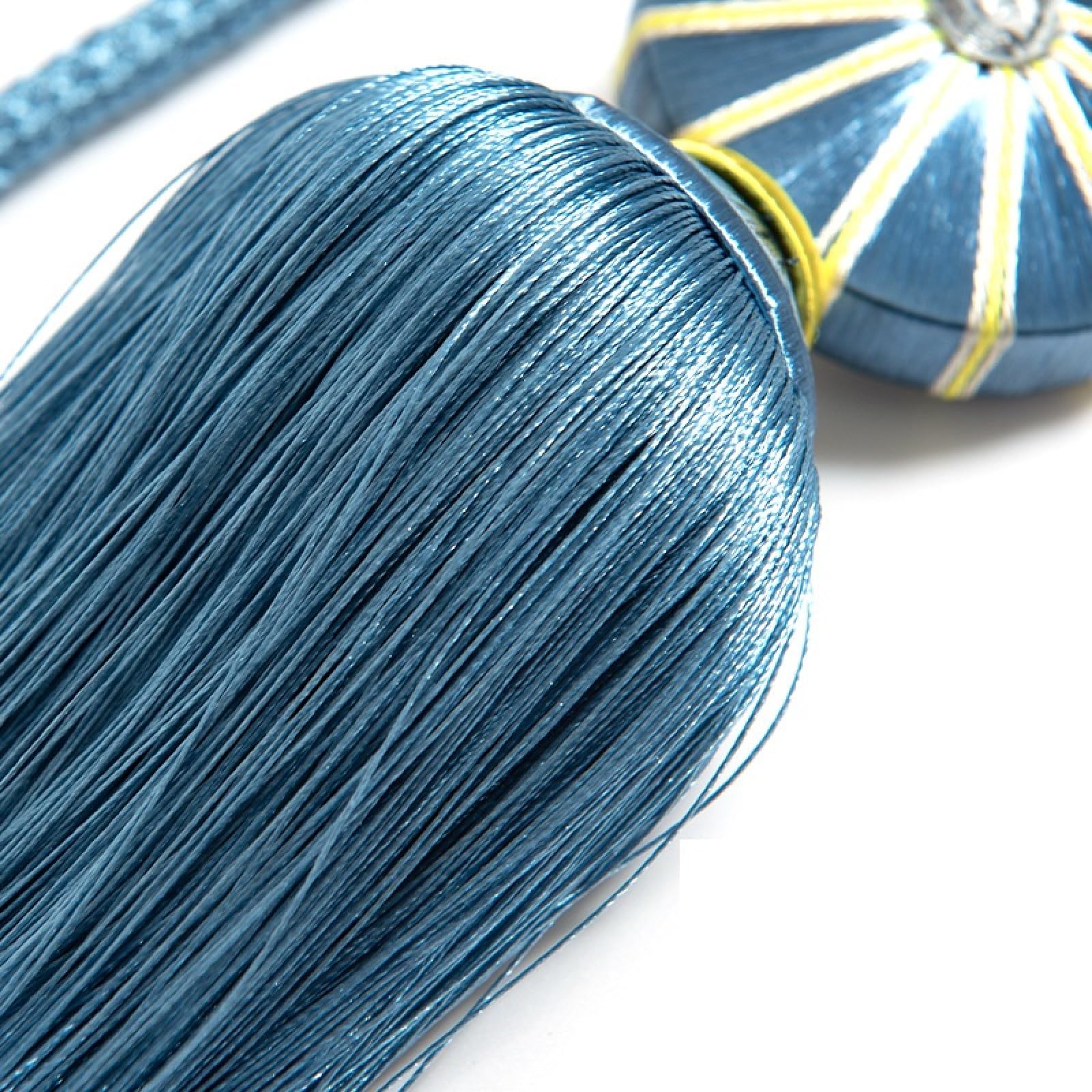 Lot de 2 attaches de rideaux solaires à pompons - Accessoires de rideau à boule (vert foncé)