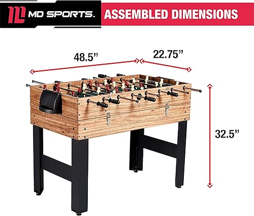 Miniatura 3 de Mesa de juego combinada 3 en 1 de 48 pulgadas, 3 juegos con billar, hockey y futbolín, accesorios incluidos