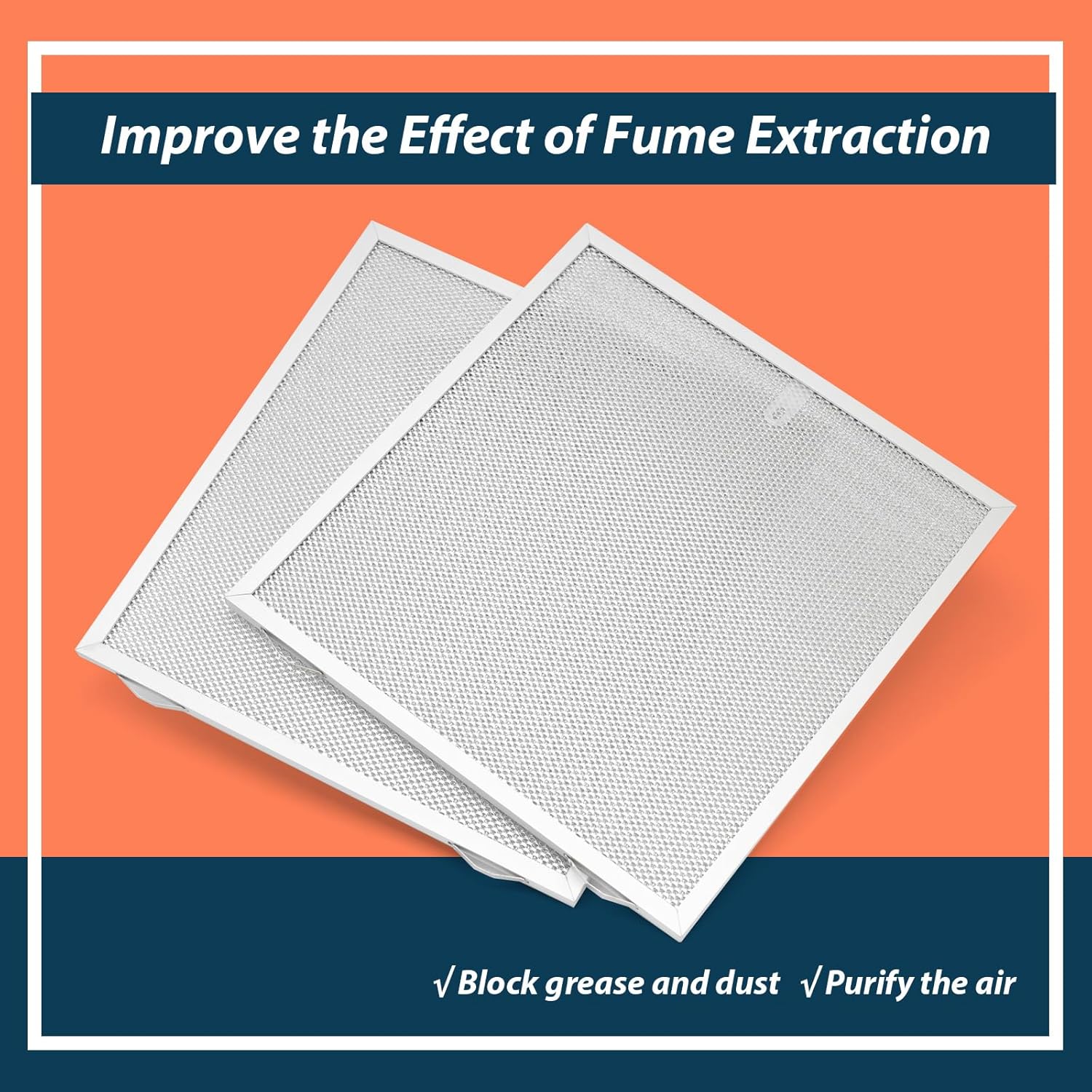 2 Packs S99010436 12.84 x 13.69 x 0.38 In Range Hood Grease Filter Replacement for Broan for Nutone AHSA130 BKSA130 TEN130 TEN136 Series Replace 99010436 BKSA130WW Aluminum Washable Parts