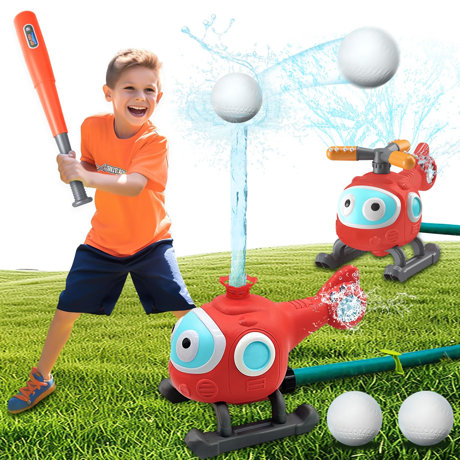 Aspersor Agua para Niños, Juguete de Avión de Rociador, 2 en 1 Juegos De Agua para Niños Exterior, Juguetes de Riego para Jardín, Verano Juguete de Agua al aire Libre para CéSped, Patio Trasero