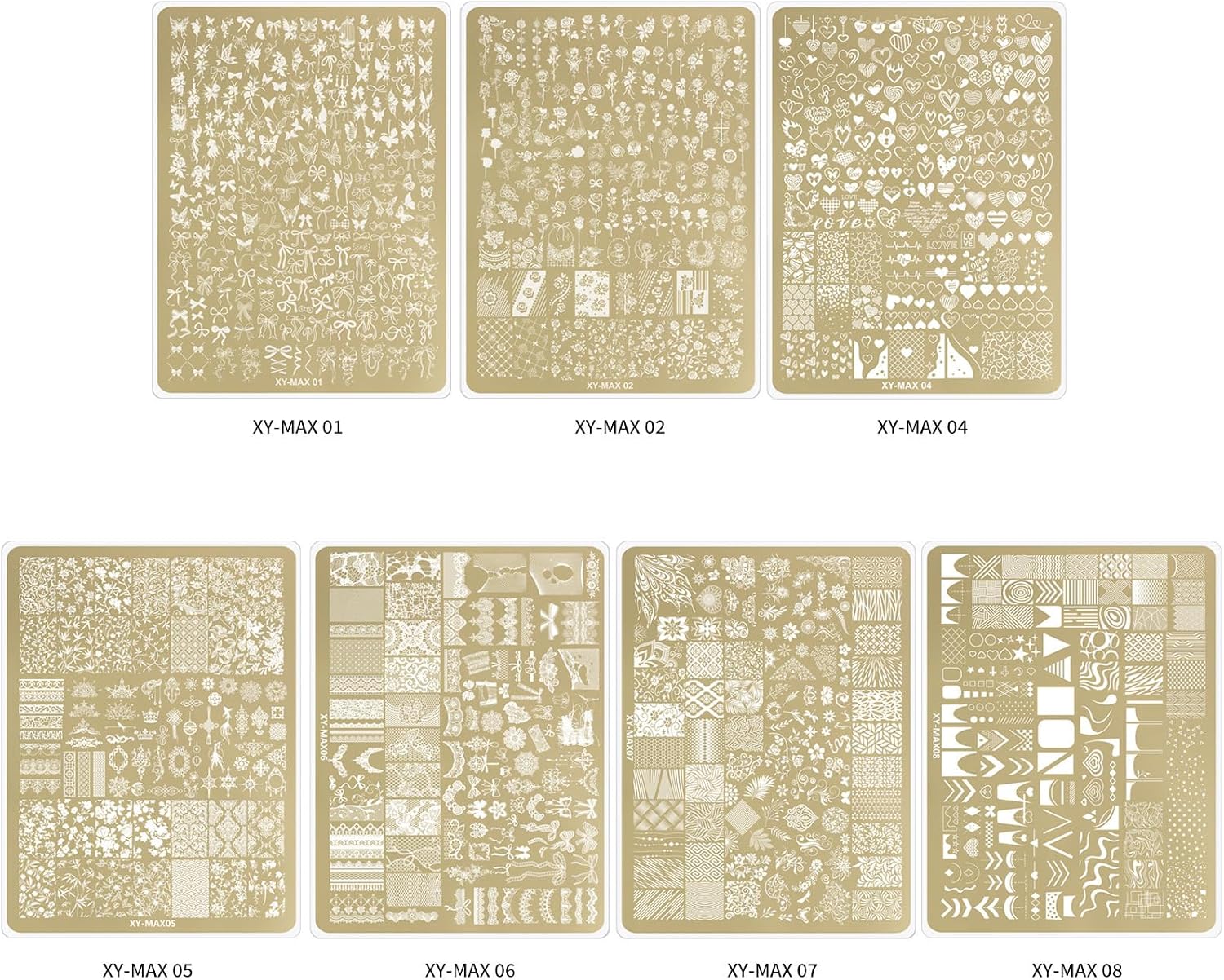 Nails Art Stamping Plates Flower Line Designs Nails Images Stamp Plate Stainless Steel Manicure Template Art Tool Manicures Template