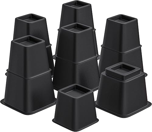 Miniatura 8 de Lufia Elevadores de muebles de cama resistentes, elevación en alturas de 3, 5 u 8 pulgadas, elevadores de muebles ajustables para sofá, mesa, sofá,