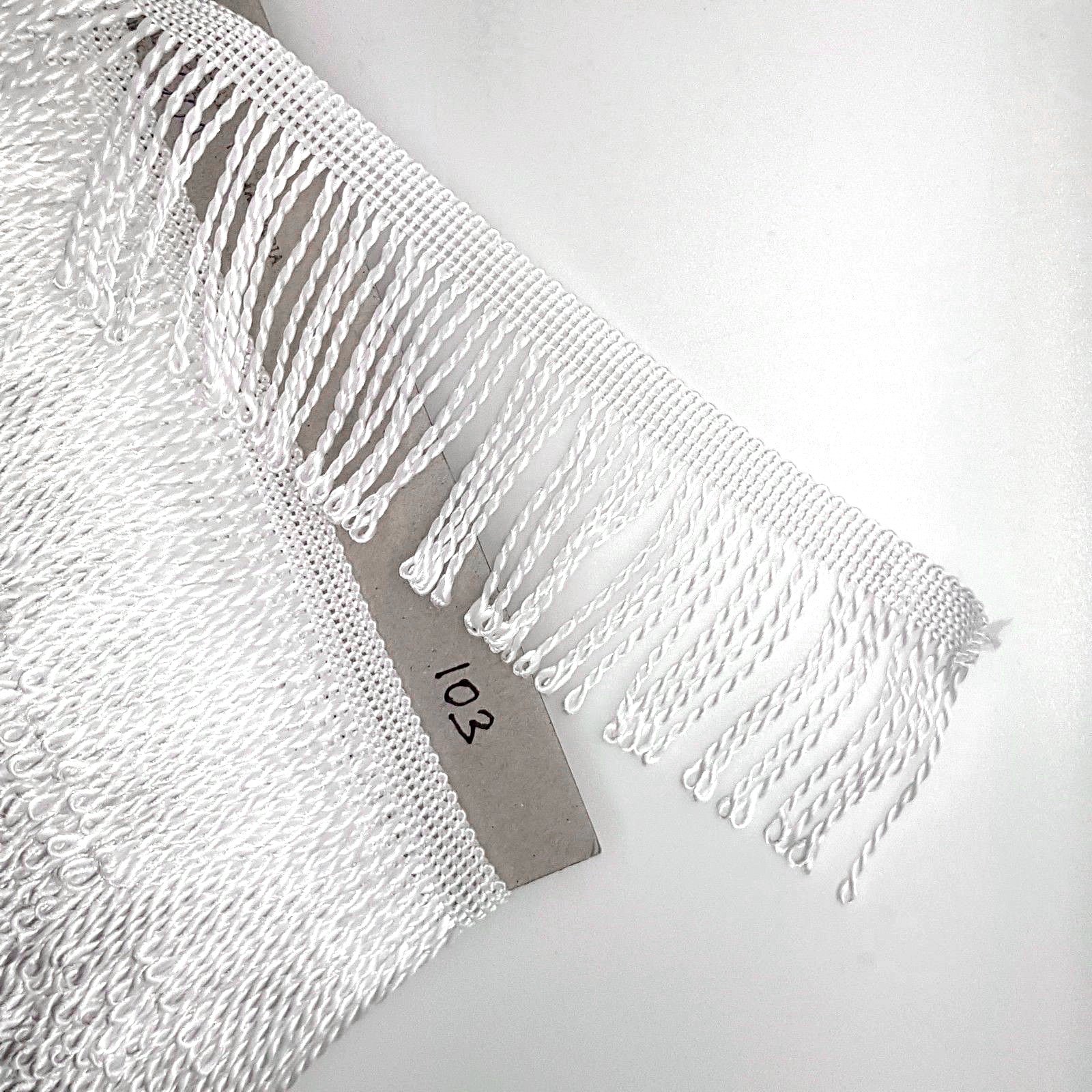 Fringe Tassel Trim, 5 metres x 60 mm Wide for Dance Dresses, Curtains, Lamps, Trimmings, Bags, Costumes, DIY (Pearl 103)