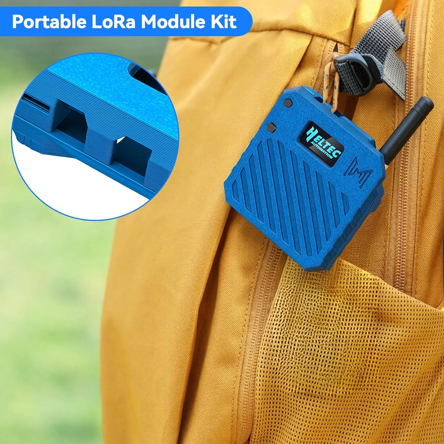 1Pack ESP32 LoRa V3 Development Board + 3.7V 3000mAh Battery + Custom Case Set - with 915MHz Meshtastic Antenna and SMA Antenna Surport WiFi Bluetooth LoRa V3 Devices for Arduino LoRawan IOT(N33,Blue)