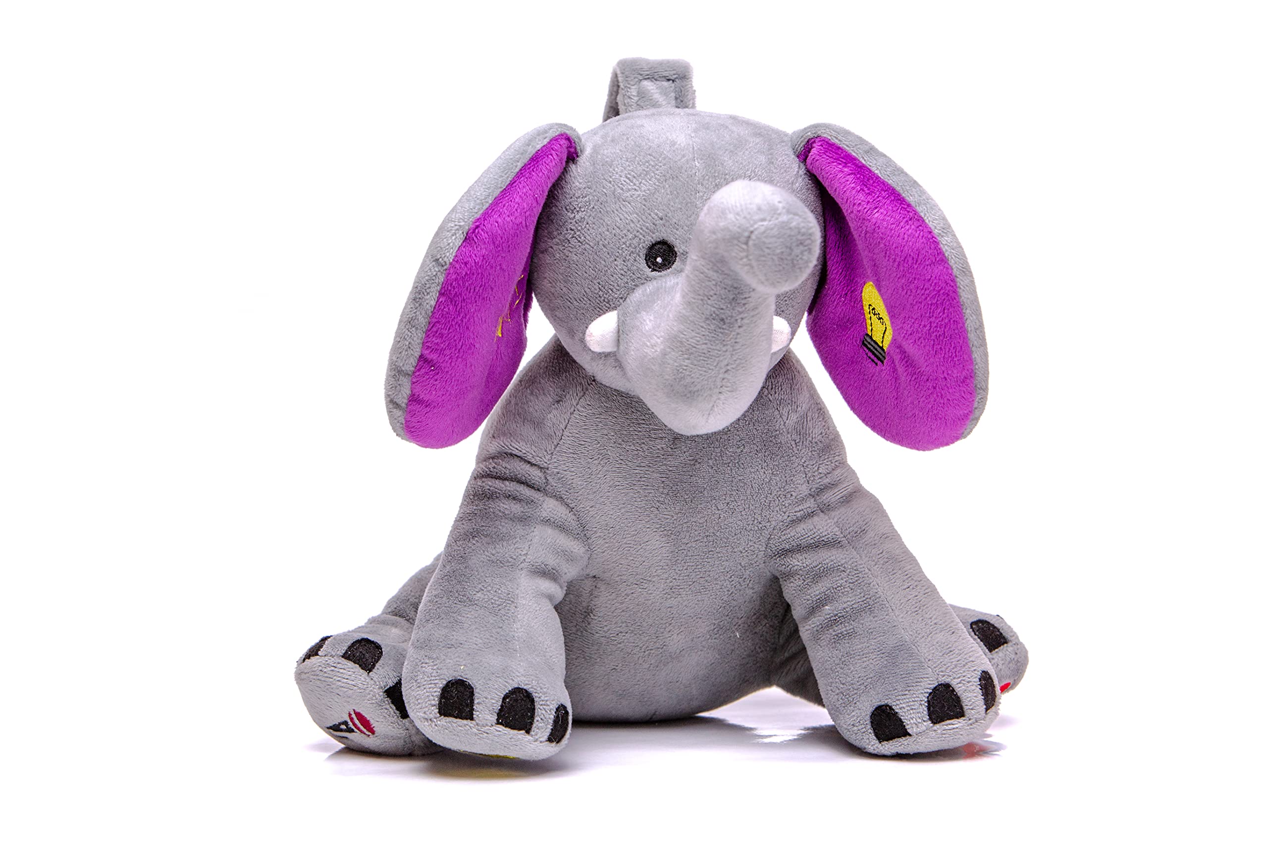 Jaspar The Dreamy Elephant, Multi Gold Award Winning Sleep Aid & Bonding Companion for Babies & Toddlers , 6 white/pink noise sounds, Intelligent Cry sensor, Voice Recording Function & Red Night Light