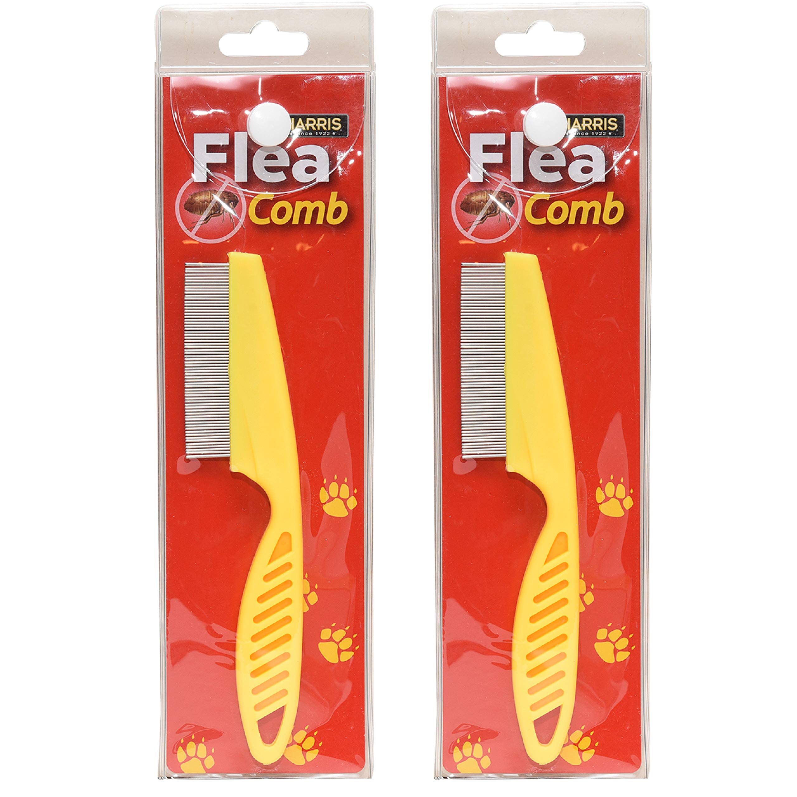 Harris Flea Comb- Flea, Nit and Lice Removal for Cats and Dogs (2 Pack)
