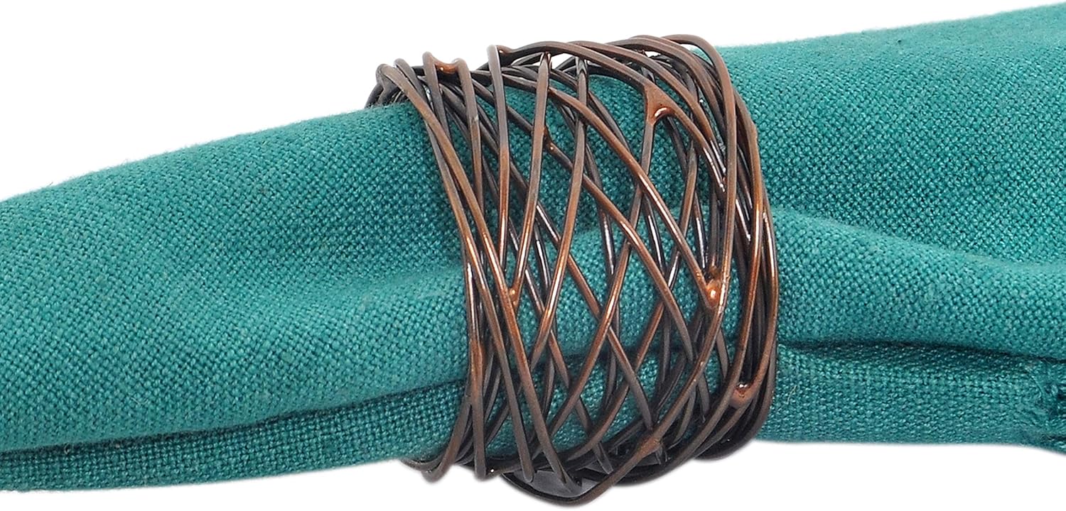 Bronze Napkin Rings Set of 12, for Harvest, Napkin Rings Thanksgiving, Christmas, Napkin Ring Holder, Party Decoration, Dinning Table, Everyday, Gatherings, Napkin Rings Bulk : Home & Kitchen