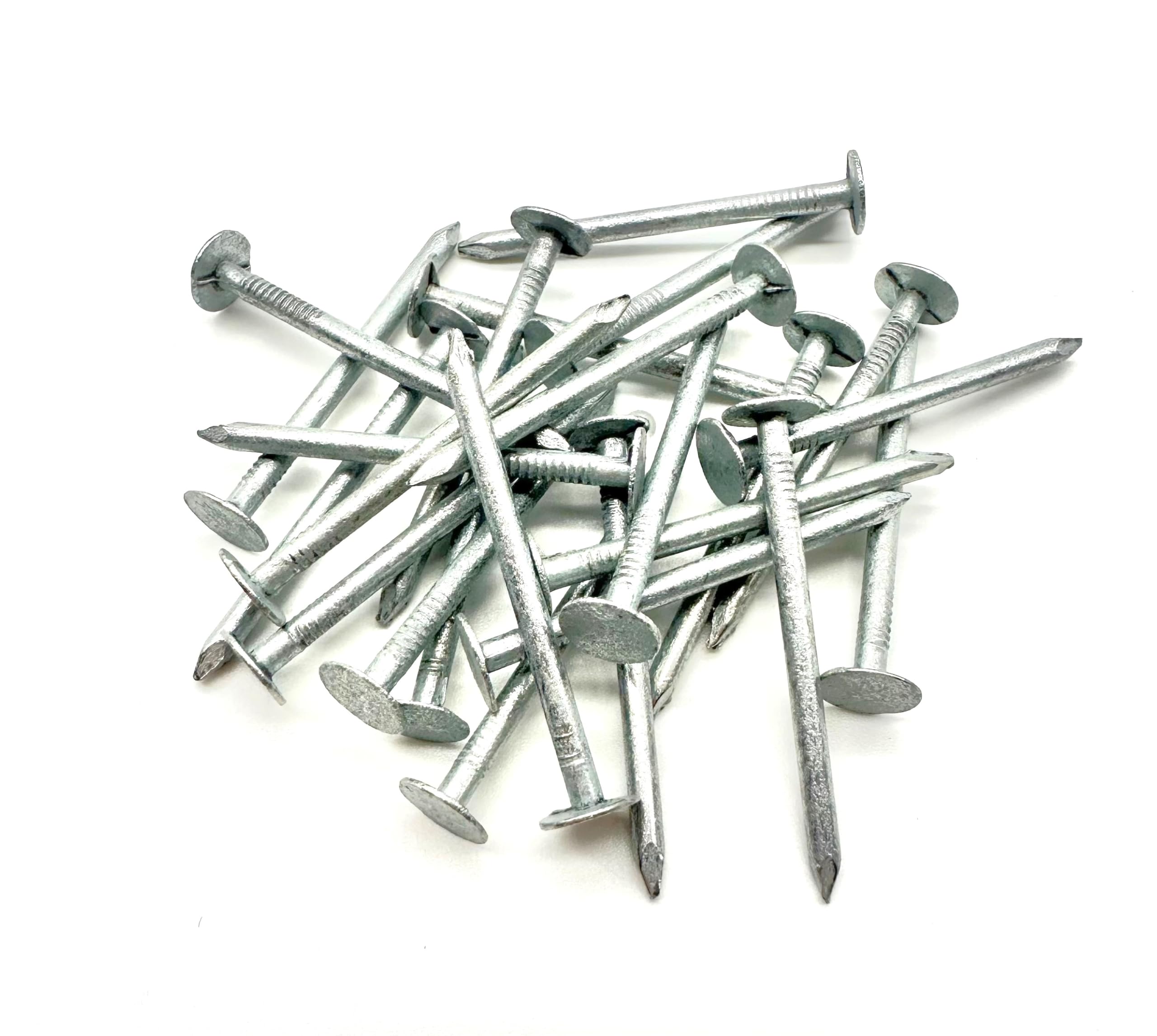Jones Diy Silver 104Pcs X 40Mm Clout Nails Galvanised Large Head 200G Pack Roofing Felt Nails And Tacks For Sheds, Huts, Hutches.