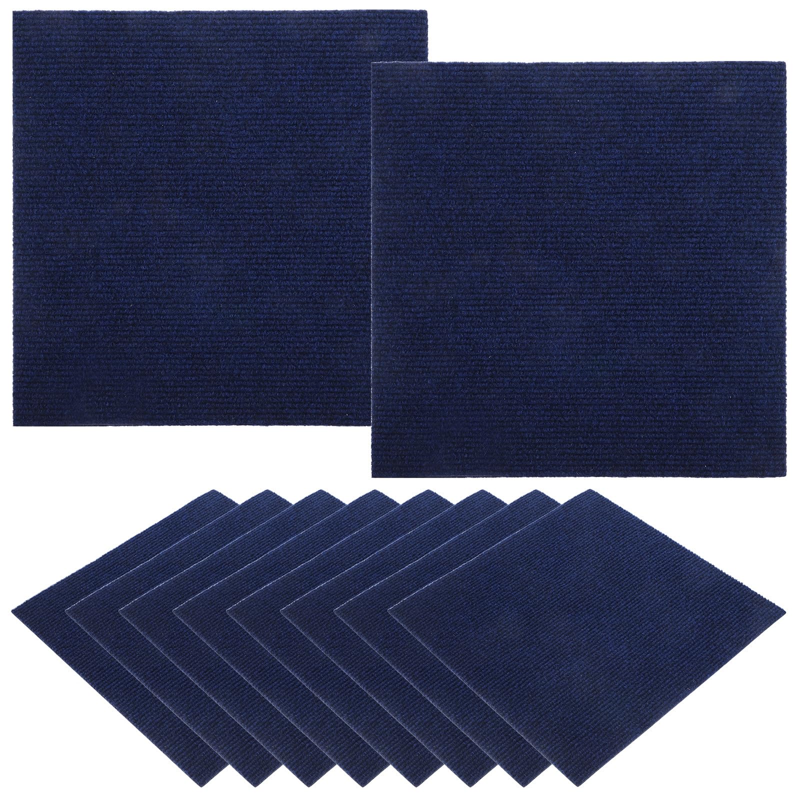 Tapis de sol antidérapant et réutilisable VALICLUD, dalles polyester lavables bleu