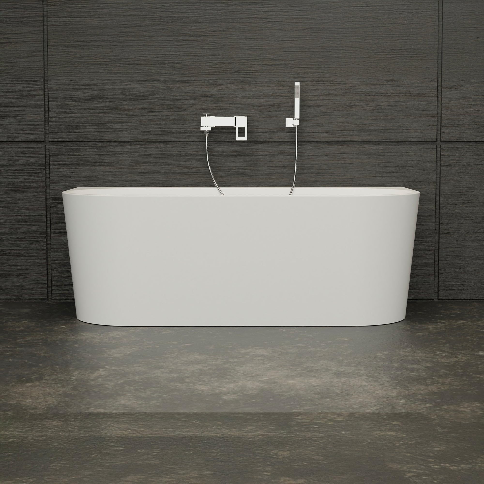 SPALINA NAOS - Bañera Semi-exenta Mural NAOS L. 170 x l. 80 cm