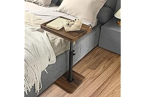 Adjustable Height Couch Tables that Slide Under Sofa, 360° Swivel Modern Tv...