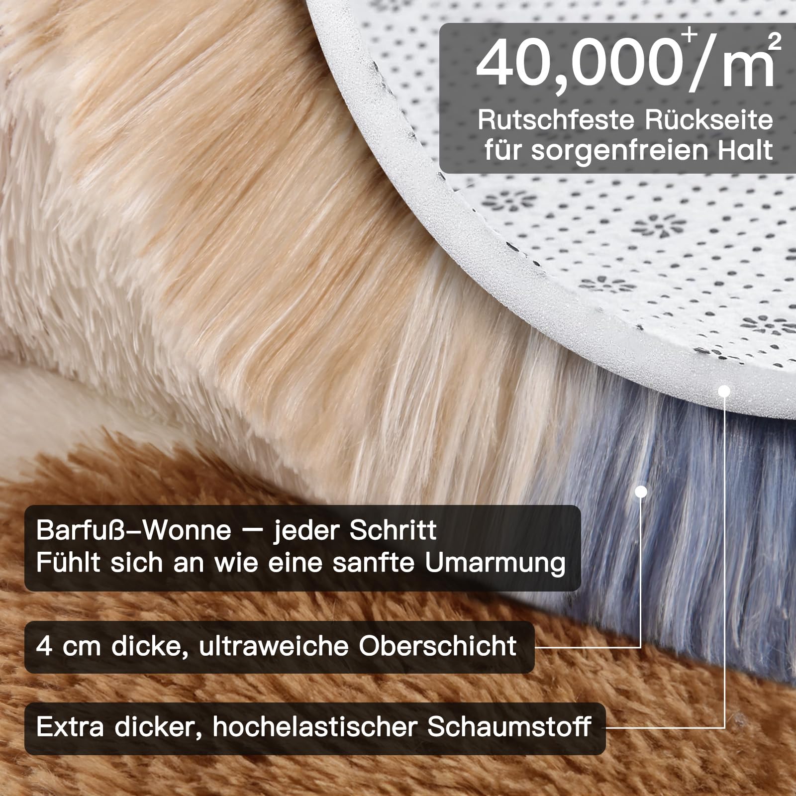 Sour Lemon Hochflor Teppich Wohnzimmer 240x300cm, Großer Flauschiger Carpet | Kinderzimmer Teppiche Gegend, Waschbarer Teppich Schlafzimmer Antirutsch, Weich Bunt Kariert, Mehrfarbig Schachbrettmuster