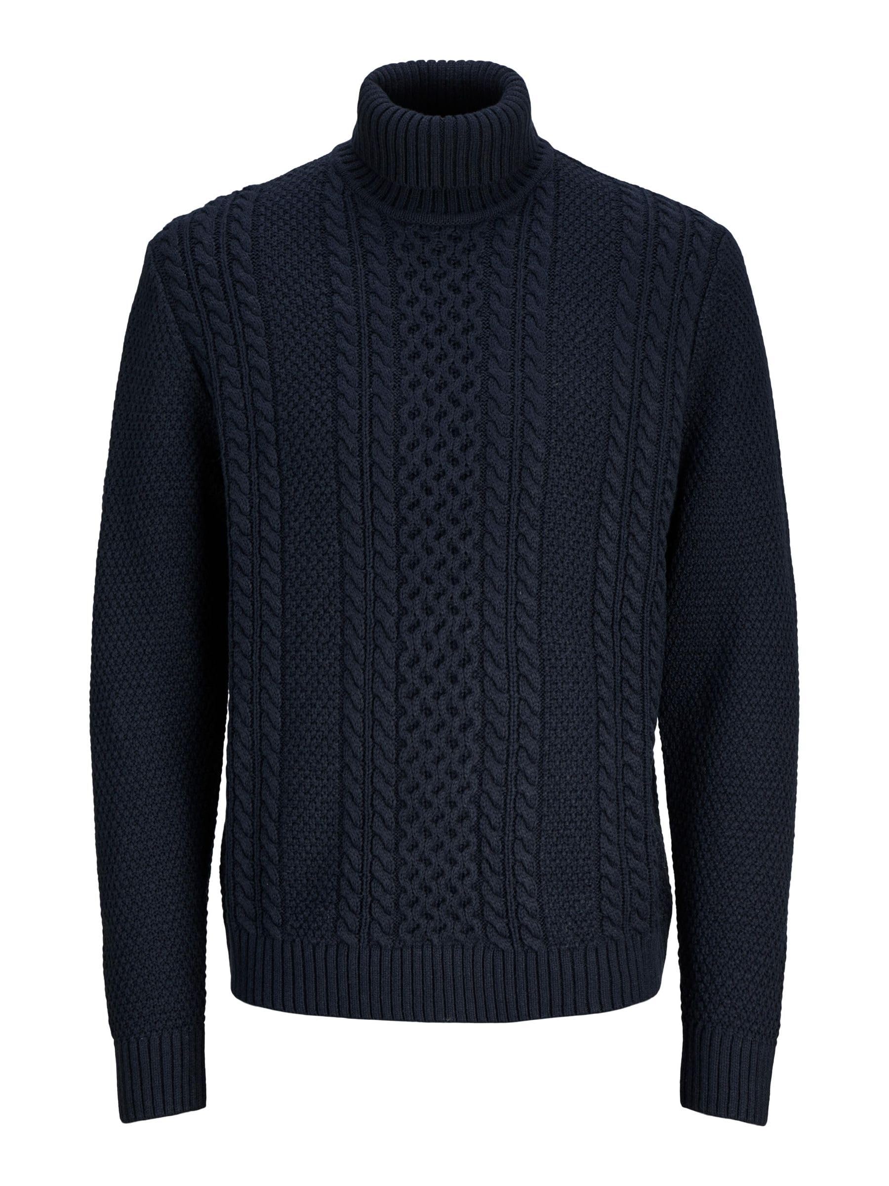 JACK & JONES Men's Jjpaul Knit Roll Neck, Sky Captain, M
