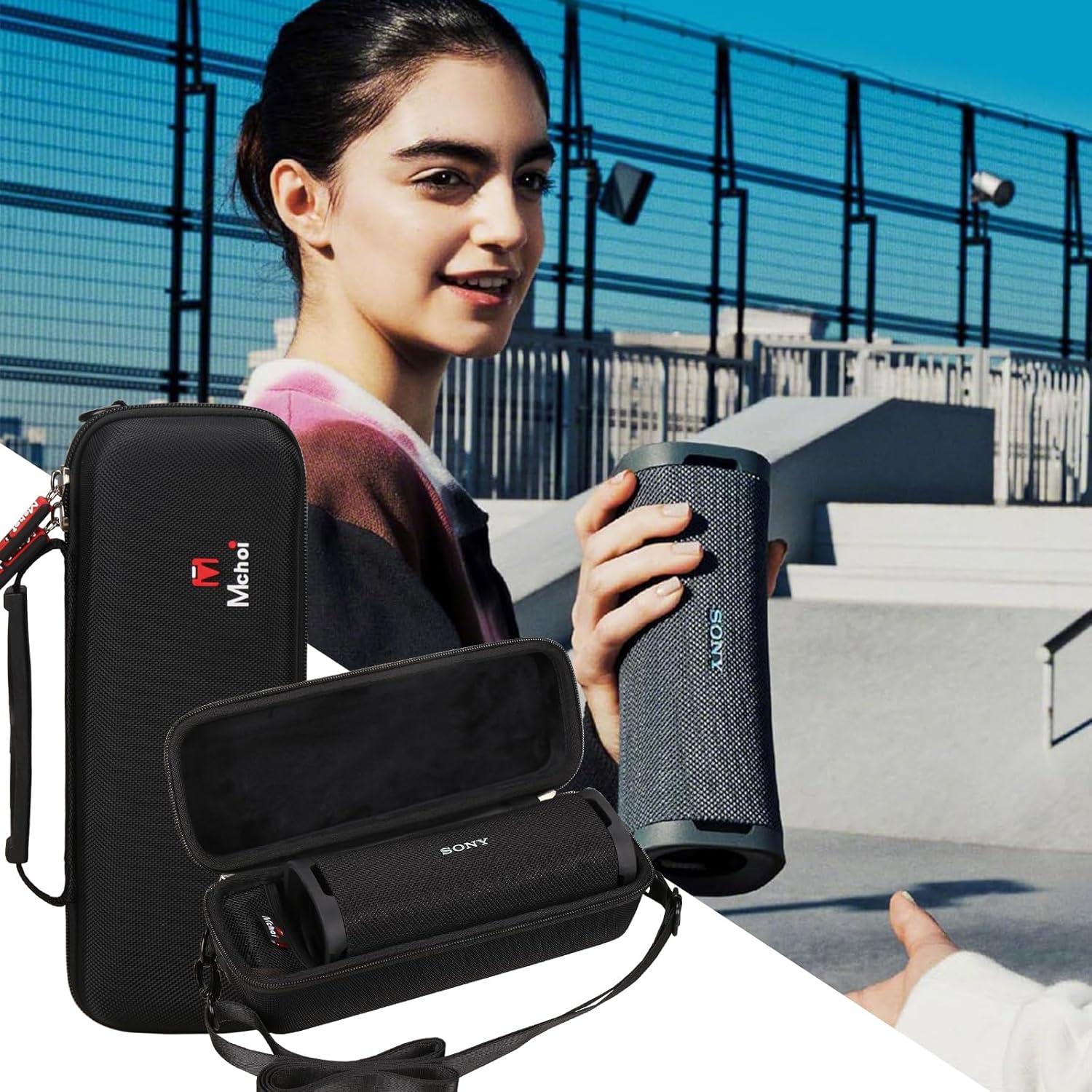 Mchoi Hard Travel Case Fits for Sony ULT Field 1 Wireless Ultra Portable Bluetooth Compact Speaker, Case Only (Black) - Image 9