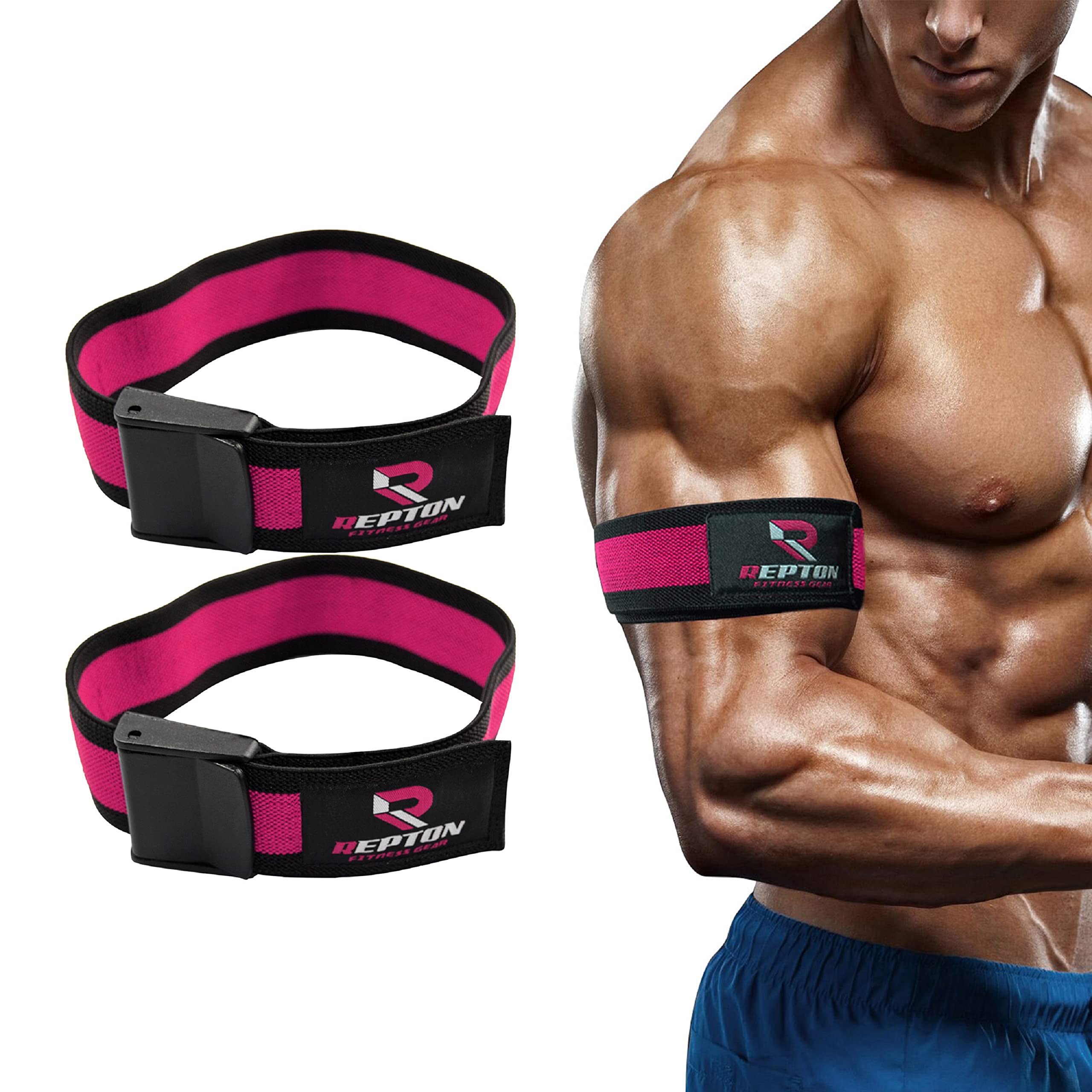 Occlusion Training Bands | Blood Flow Resistance Bands for Arms, Help Gain Muscle Tension Without Lifting Heavy Weights |Strong Elastic Strap Plus Quick-Release Cam Buckle