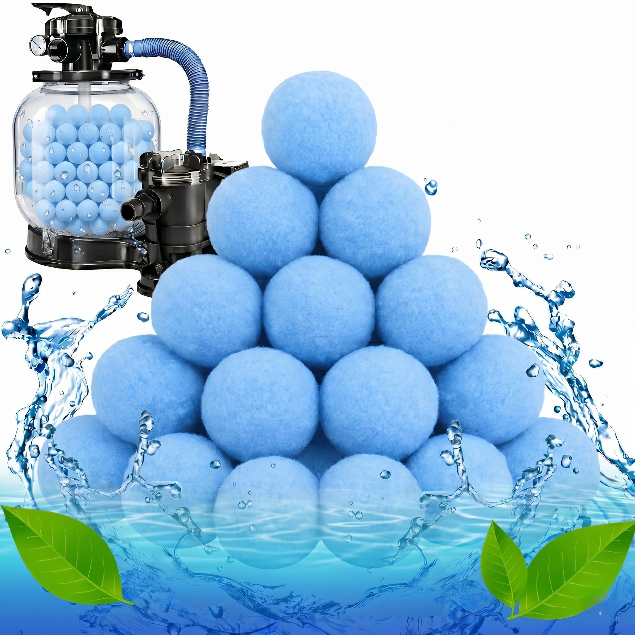 Balles filtrantes de 1400g remplaçant 50kg de sable pour piscine