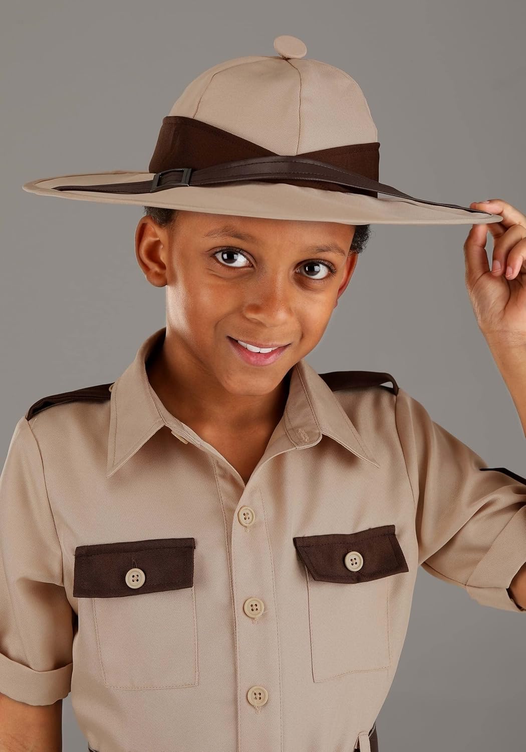 Safari Explorer Costume for Kids | Wilderness Adventurer Outfit with Shirt, Shorts, Belt, & Hat - Image 4