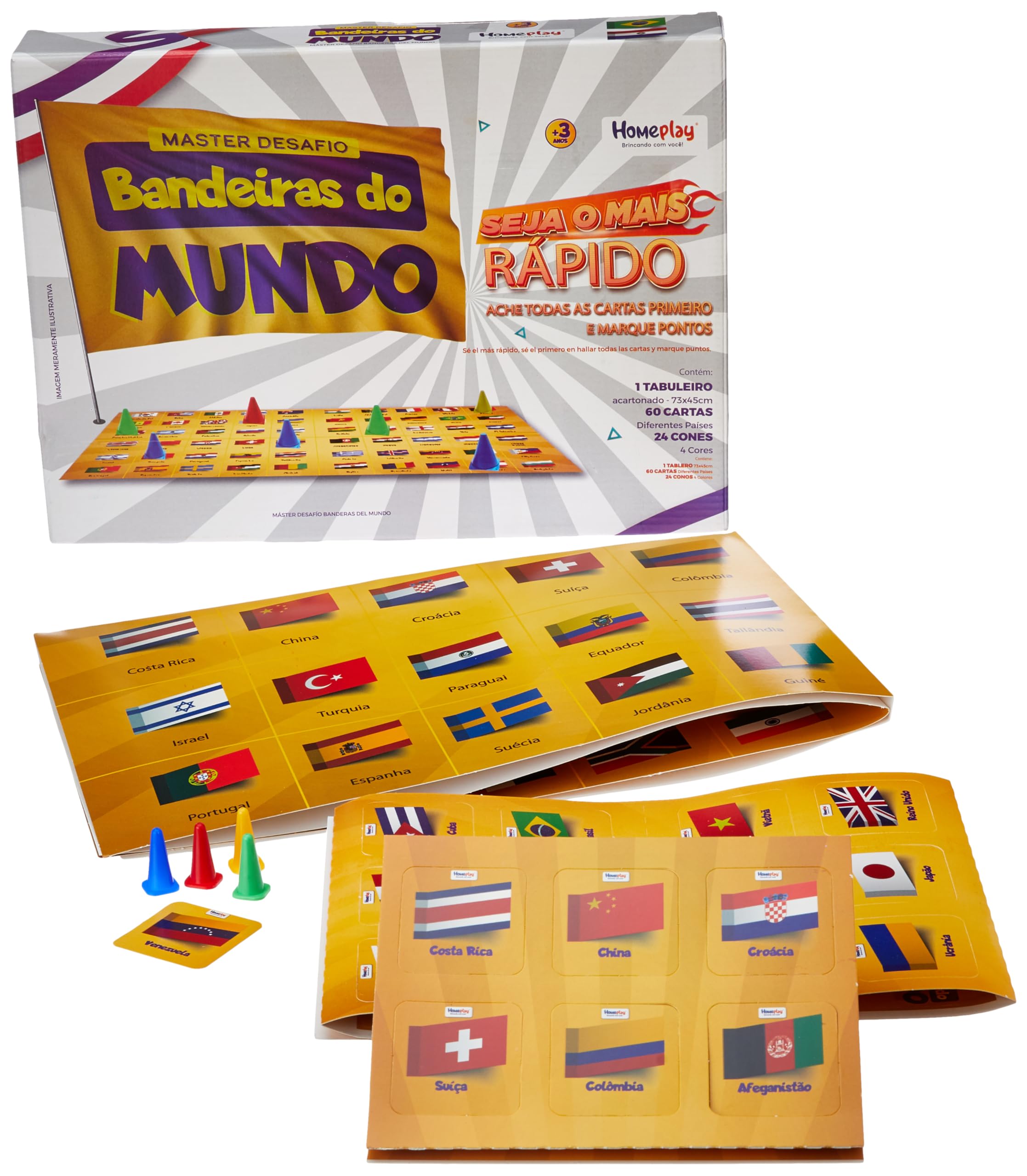 Jogo Bandeiras do Mundo, Homeplay | Amazon.com.br