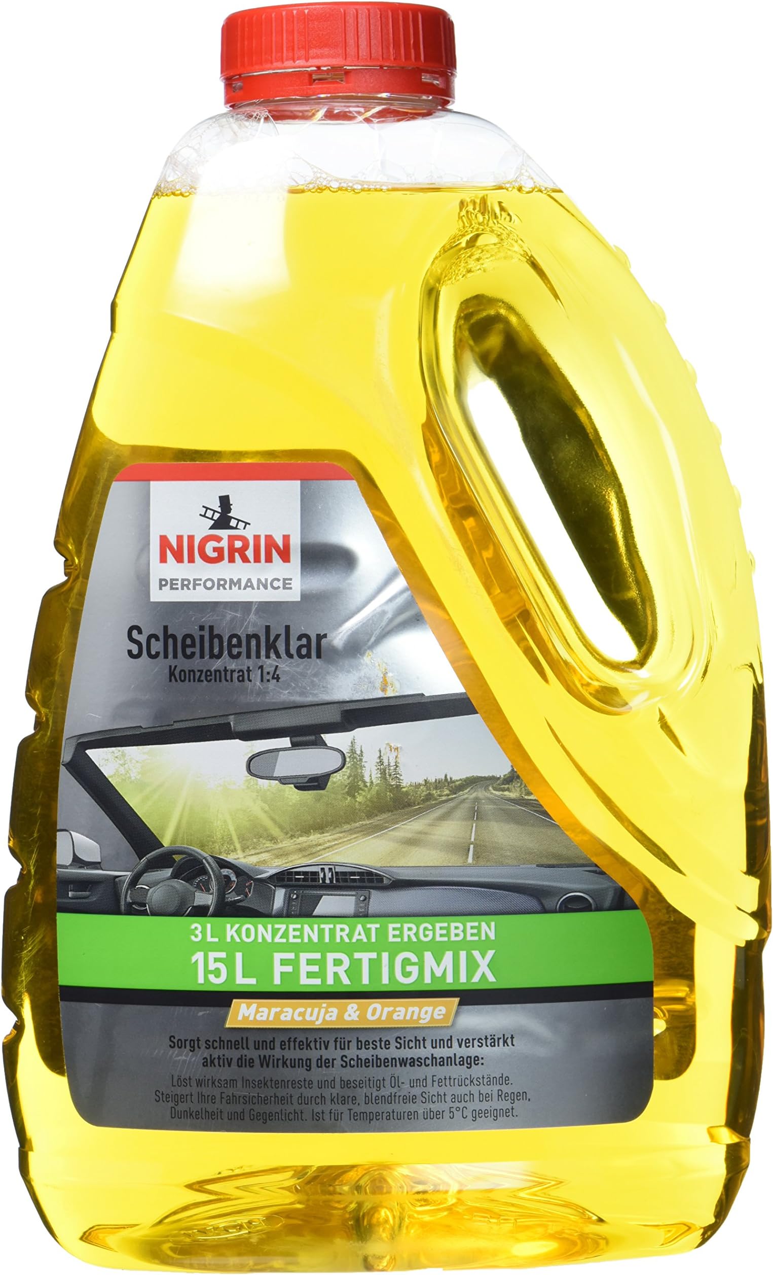 Nigrin 20001 Performance Concentrated Clear 1/4 (15 Litres) 3000 ml Passion Fruit Orange