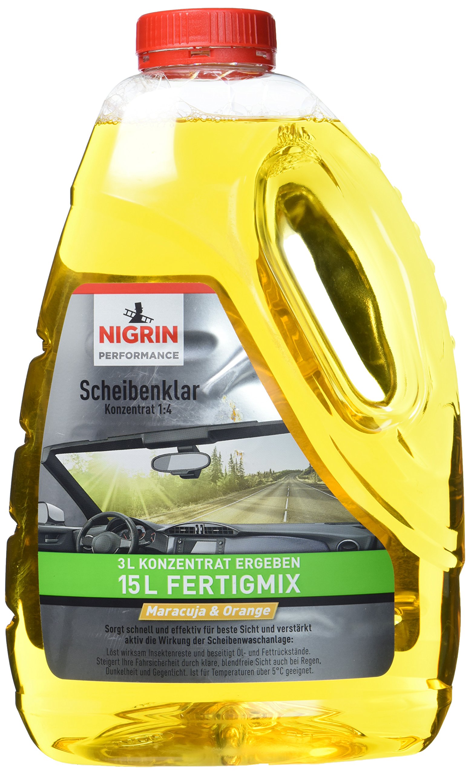 Nigrin 20001 Performance Concentrated Clear 1/4 (15 Litres) 3000 ml Passion Fruit Orange