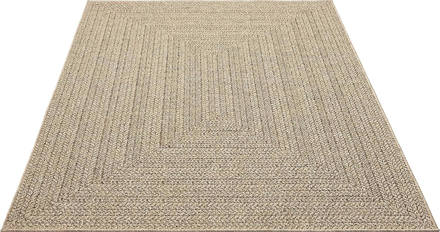 Mias Teppiche Kinsley - Alfombra de Yute Natural para Interior y Exterior, Resistente a la Intemperie, Ideal para Patio y jardín