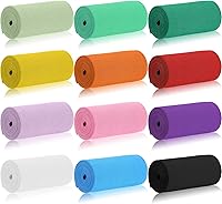 Vista 10 de WILLBOND 12 rollos de banda elástica colorida plegable, cordón elástico resistente, banda plana tejida para costura, manualidades, DIY, puños