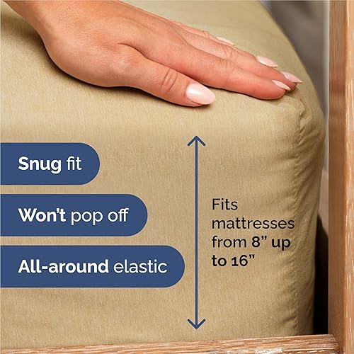 Miniatura 3 de Juego de sábanas de 4 piezas tamaño King, cómodas, transpirables y refrescantes, sábanas de lujo de hotel para mujeres y hombres, bolsillos