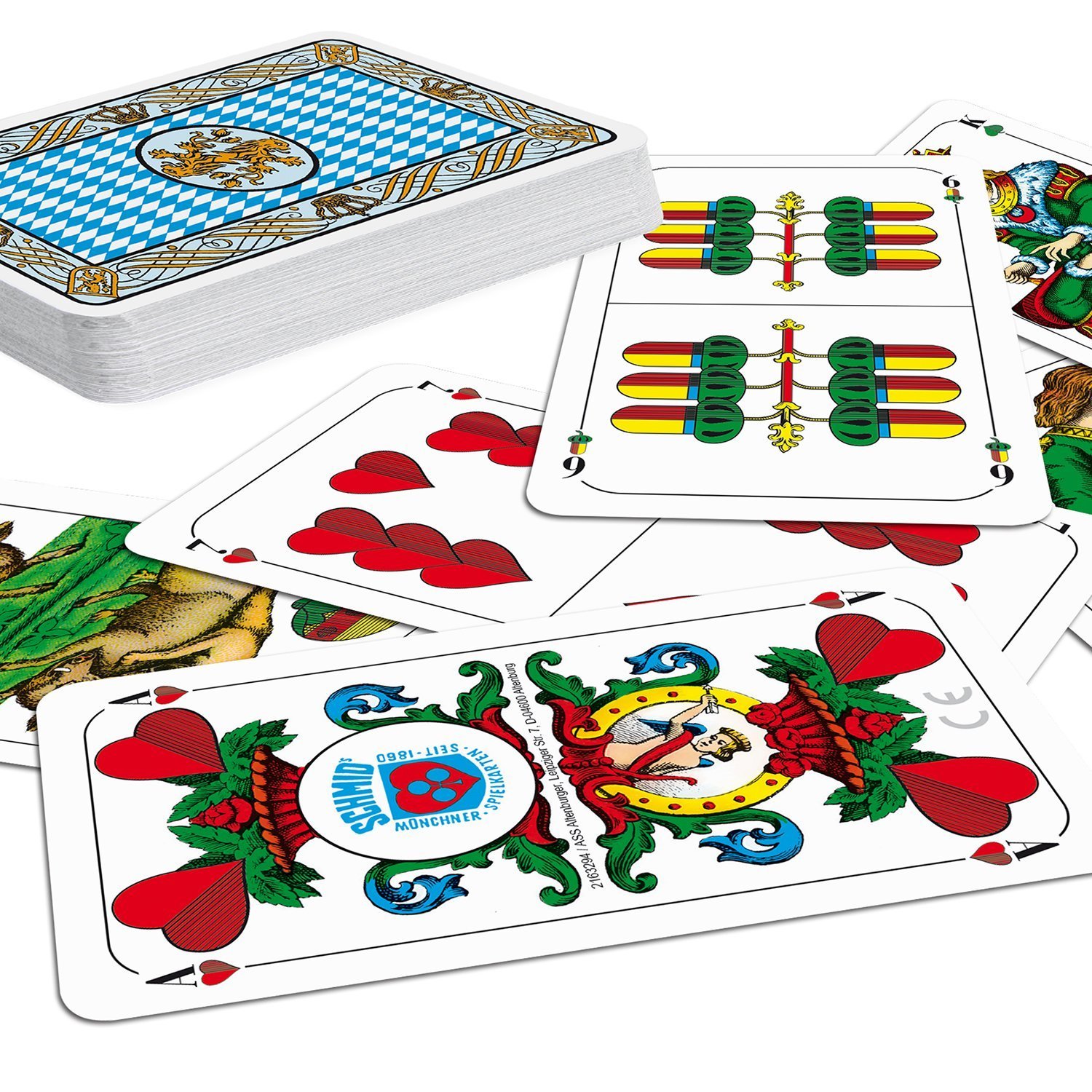 ASS Altenburger 22570207 'Schafkopf / Tarock' - Bavarian picture cards Pack of 10, Weiß Und Blau - Image 3