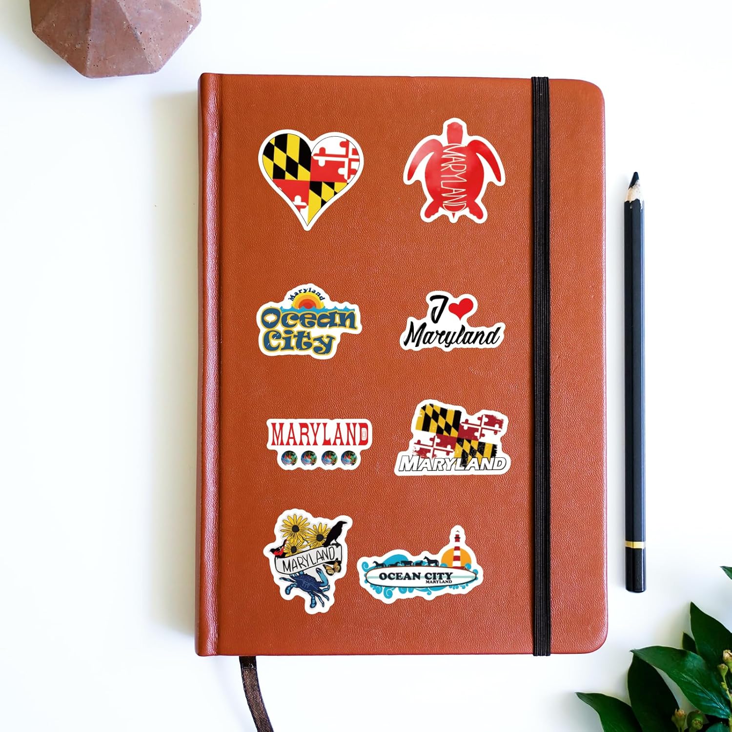 60pcs Maryland Stickers Pack, Vinyl Waterproof Decals for Water Bottle,Laptop,Phone,Skateboard,Scrapbooking,Bumper Fans for Party Supply - Image 6