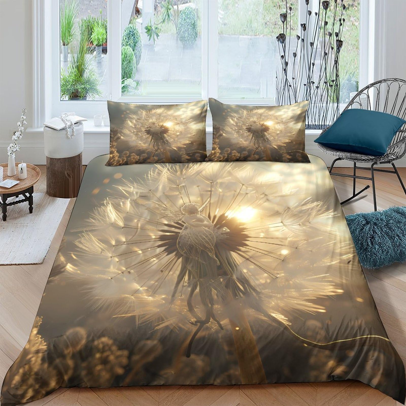Ctjqhvkz Style-1 3D Printed Angelic Light Fitted Sheet Microfiber Soft Breathable Sunburst Mattress Cover For Bedroom Guest Room Decor Single（135X200cm）
