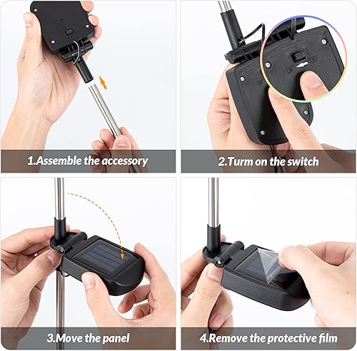 Miniatura 5 de SOLPEX Paquete de 6 luces solares de jardín, luces solares decorativas para exteriores, luces solares de globo impermeables para patio y Navidad,