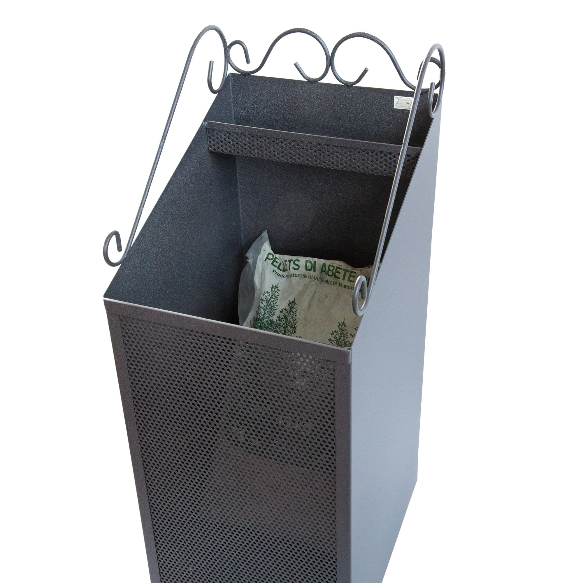 CRUCCOLINI CA007 CARRELLO PORTA LEGNA FORGIATO PER LEGNA/PELLET INE FERRO CON RUOTE