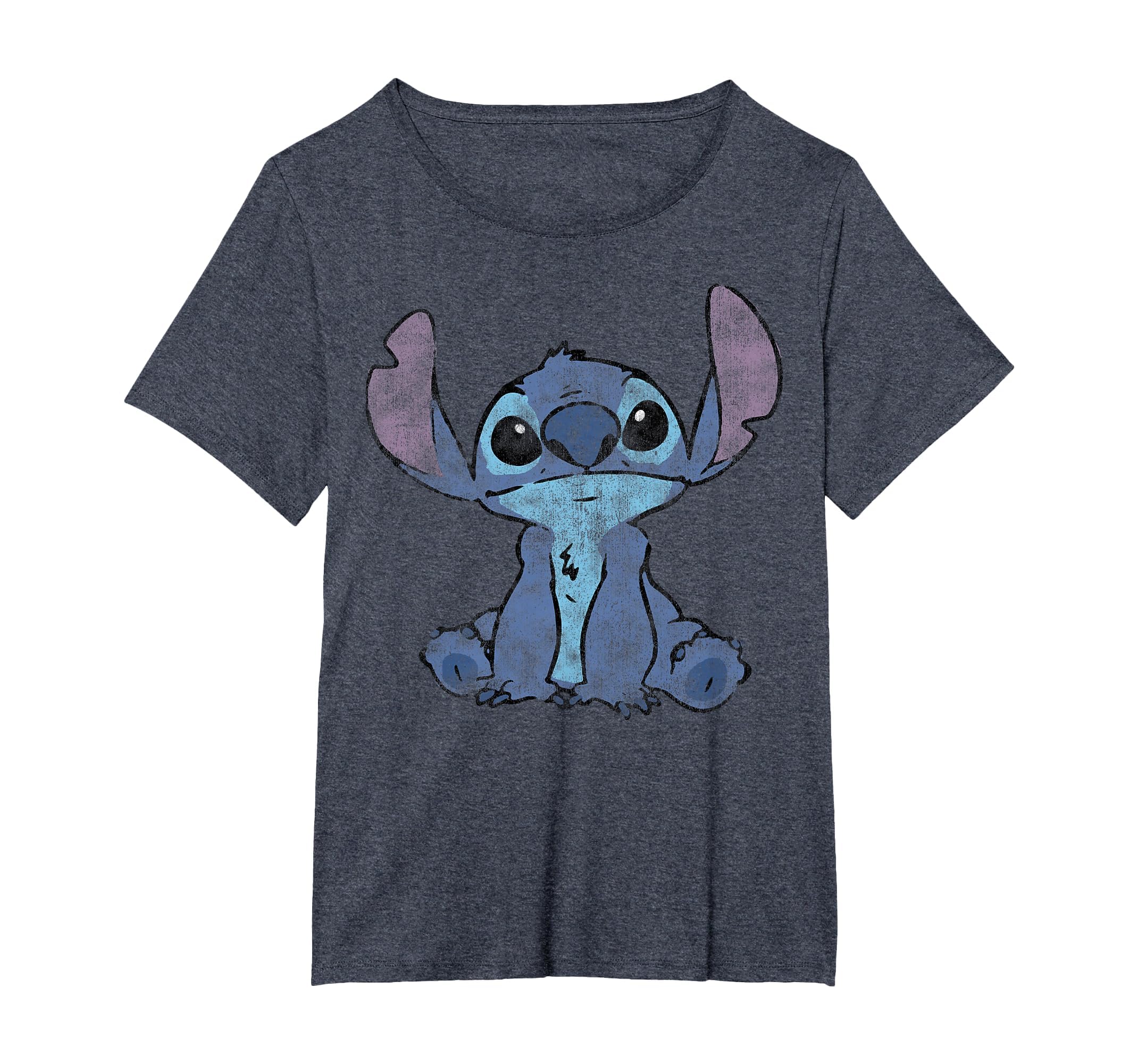 Disney Lilo &amp; Stitch Distressed Stitch Portrait T-Shirt