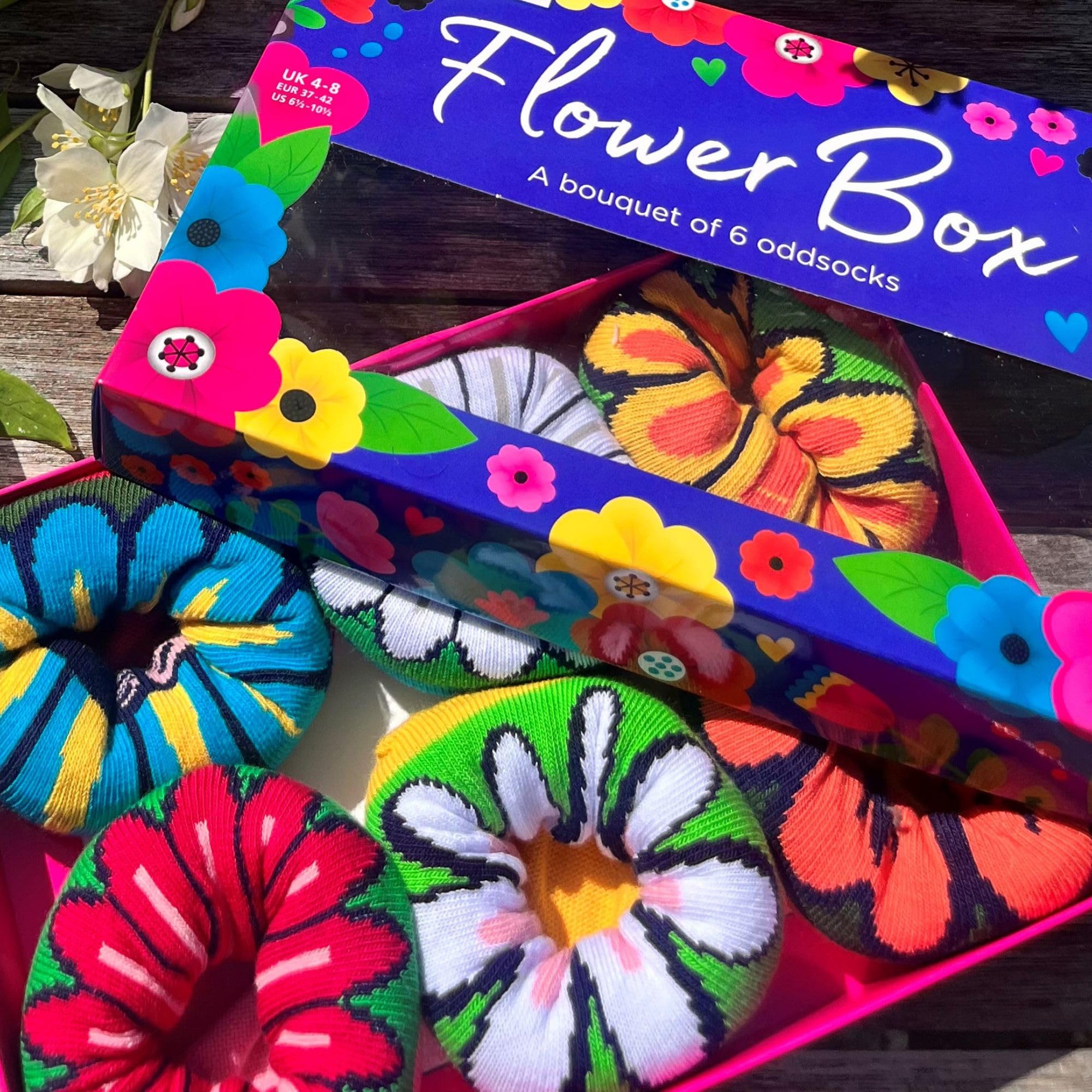 United Oddsocks - Confezione da 6 calzini da donna Mix & Match, eccentrici, novità calzini per donna UK 37-42