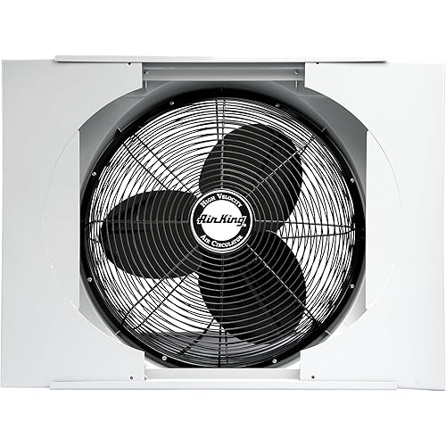 Air King 9166F 20" Whole House Window Fan , Gray