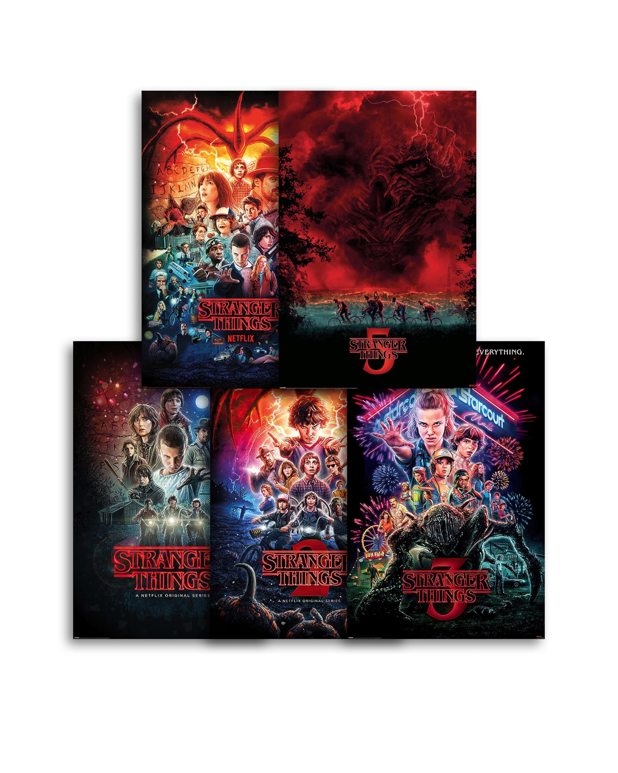 Pyramid International Stranger Things Poster-Set – 5 Motive, 61 × 91,5 cm