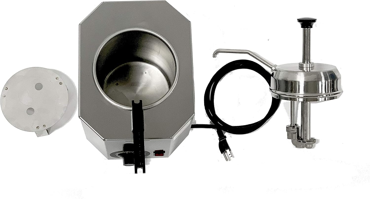 Paragon Pro Deluxe 2028C Heated Pump for Professional Concessionaires Requiring Commercial Quality & Construction 500W Accommodates #10 Can, Silver image 4