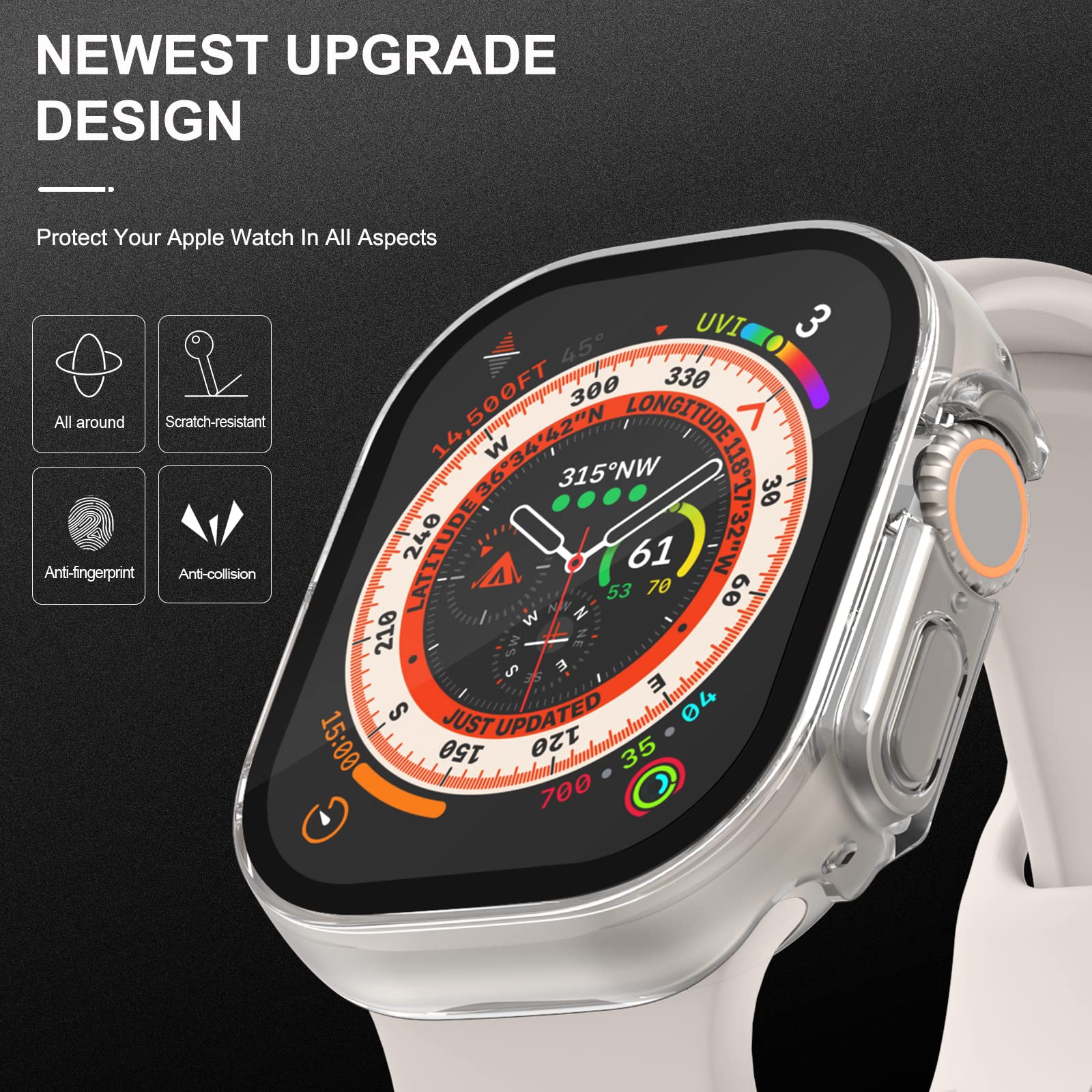 Recoppa Pack of 2 Apple Watch Ultra Protective Cases, 49 mm - Image 2